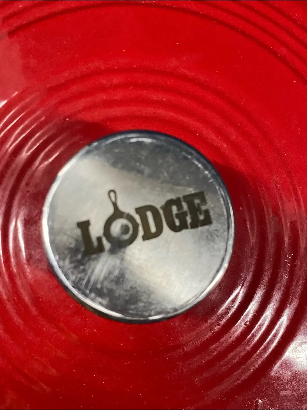 Lodge Red Enameled Cast Iron Dutch Oven with Lid